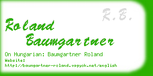 roland baumgartner business card